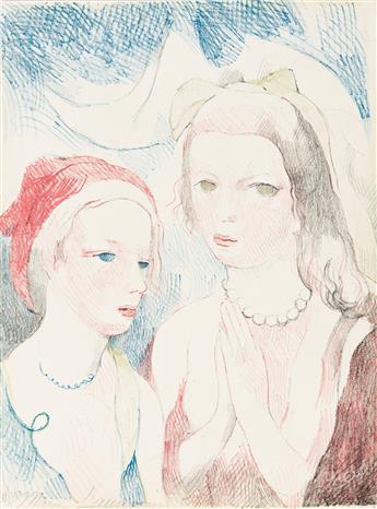 MARIE LAURENCIN LÉventail rose * Les Deux Anges.